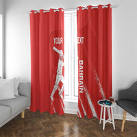 Custom Bahrain Cricket Window Curtain Go Champions Grunge Style - Wonder Print Shop