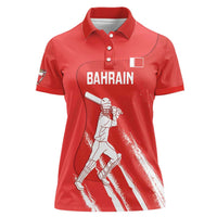 Custom Bahrain Cricket Women Polo Shirt Go Champions Grunge Style - Wonder Print Shop