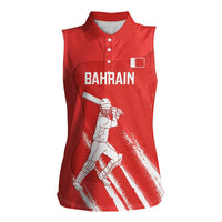 Custom Bahrain Cricket Women Sleeveless Polo Shirt Go Champions Grunge Style - Wonder Print Shop