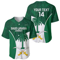 Custom Saudi Arabia Cricket Baseball Jersey Go Champions Coat Of Arms Style - Wonder Print Shop