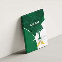 Custom Saudi Arabia Cricket Canvas Wall Art Go Champions Coat Of Arms Style - Wonder Print Shop