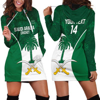 Custom Saudi Arabia Cricket Hoodie Dress Go Champions Coat Of Arms Style - Wonder Print Shop