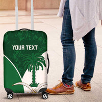 Custom Saudi Arabia Cricket Luggage Cover Go Champions Coat Of Arms Style - Wonder Print Shop