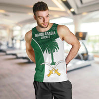 Custom Saudi Arabia Cricket Men Tank Top Go Champions Coat Of Arms Style - Wonder Print Shop