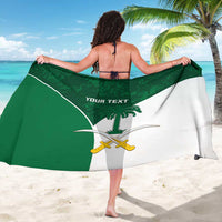 Custom Saudi Arabia Cricket Sarong Go Champions Coat Of Arms Style - Wonder Print Shop