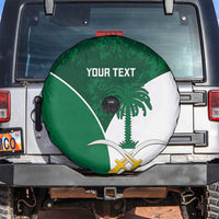 Custom Saudi Arabia Cricket Spare Tire Cover Go Champions Coat Of Arms Style - Wonder Print Shop