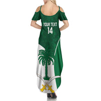 Custom Saudi Arabia Cricket Summer Maxi Dress Go Champions Coat Of Arms Style - Wonder Print Shop