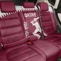 Custom Qatar Cricket Back Car Seat Cover Go Champions Qataris Flag Style - Wonder Print Shop