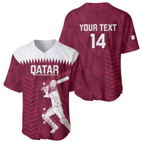 Custom Qatar Cricket Baseball Jersey Go Champions Qataris Flag Style - Wonder Print Shop