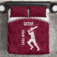 Custom Qatar Cricket Bedding Set Go Champions Qataris Flag Style - Wonder Print Shop