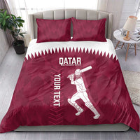 Custom Qatar Cricket Bedding Set Go Champions Qataris Flag Style - Wonder Print Shop