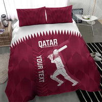 Custom Qatar Cricket Bedding Set Go Champions Qataris Flag Style - Wonder Print Shop