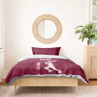 Custom Qatar Cricket Bedding Set Go Champions Qataris Flag Style - Wonder Print Shop