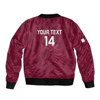 Custom Qatar Cricket Bomber Jacket Go Champions Qataris Flag Style - Wonder Print Shop