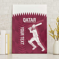 Custom Qatar Cricket Canvas Wall Art Go Champions Qataris Flag Style - Wonder Print Shop
