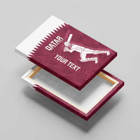 Custom Qatar Cricket Canvas Wall Art Go Champions Qataris Flag Style - Wonder Print Shop