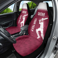 Custom Qatar Cricket Car Seat Cover Go Champions Qataris Flag Style - Wonder Print Shop