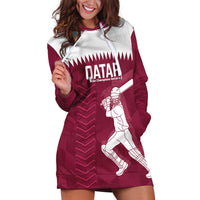 Custom Qatar Cricket Hoodie Dress Go Champions Qataris Flag Style - Wonder Print Shop