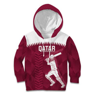 Custom Qatar Cricket Kid Hoodie Go Champions Qataris Flag Style - Wonder Print Shop
