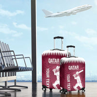 Custom Qatar Cricket Luggage Cover Go Champions Qataris Flag Style - Wonder Print Shop