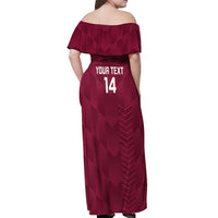 Custom Qatar Cricket Off Shoulder Maxi Dress Go Champions Qataris Flag Style - Wonder Print Shop