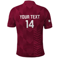 Custom Qatar Cricket Polo Shirt Go Champions Qataris Flag Style - Wonder Print Shop
