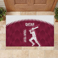 Custom Qatar Cricket Rubber Doormat Go Champions Qataris Flag Style - Wonder Print Shop