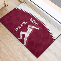 Custom Qatar Cricket Rubber Doormat Go Champions Qataris Flag Style - Wonder Print Shop