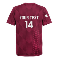 Custom Qatar Cricket Rugby Jersey Go Champions Qataris Flag Style - Wonder Print Shop