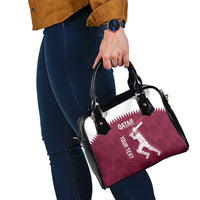 Custom Qatar Cricket Shoulder Handbag Go Champions Qataris Flag Style