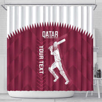 Custom Qatar Cricket Shower Curtain Go Champions Qataris Flag Style