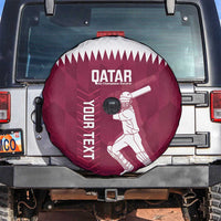 Custom Qatar Cricket Spare Tire Cover Go Champions Qataris Flag Style - Wonder Print Shop