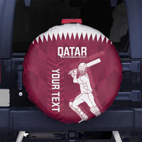 Custom Qatar Cricket Spare Tire Cover Go Champions Qataris Flag Style - Wonder Print Shop