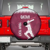 Custom Qatar Cricket Spare Tire Cover Go Champions Qataris Flag Style - Wonder Print Shop