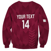 Custom Qatar Cricket Sweatshirt Go Champions Qataris Flag Style - Wonder Print Shop