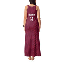 Custom Qatar Cricket Tank Maxi Dress Go Champions Qataris Flag Style - Wonder Print Shop