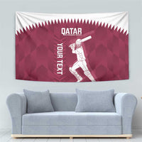 Custom Qatar Cricket Tapestry Go Champions Qataris Flag Style - Wonder Print Shop