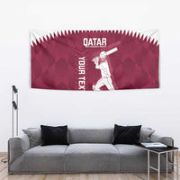 Custom Qatar Cricket Tapestry Go Champions Qataris Flag Style - Wonder Print Shop
