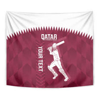Custom Qatar Cricket Tapestry Go Champions Qataris Flag Style - Wonder Print Shop