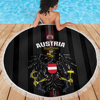 Austria Football Beach Blanket 2026 Go Das Team Striped Style - Wonder Print Shop