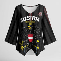 Custom Austria Football Kimono Sleeve Blouse 2026 Go Das Team Striped Style - Wonder Print Shop