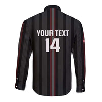 Custom Austria Football Long Sleeve Button Shirt 2026 Go Das Team Striped Style - Wonder Print Shop