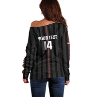 Custom Austria Football Off Shoulder Sweater 2026 Go Das Team Striped Style - Wonder Print Shop