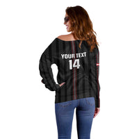 Custom Austria Football Off Shoulder Sweater 2026 Go Das Team Striped Style - Wonder Print Shop