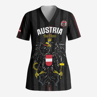Custom Austria Football Scrub Top 2026 Go Das Team Striped Style - Wonder Print Shop