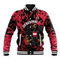 Custom Austria Football Baseball Jacket 2026 Das Team Black Eagle - Wonder Print Shop