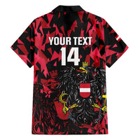 Custom Austria Football Family Matching Short Sleeve Bodycon Dress and Hawaiian Shirt 2026 Das Team Black Eagle - Wonder Print Shop