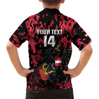 Custom Austria Football Family Matching Summer Maxi Dress and Hawaiian Shirt 2026 Das Team Black Eagle - Wonder Print Shop
