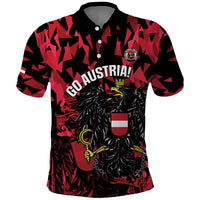 Custom Austria Football Polo Shirt 2026 Das Team Black Eagle - Wonder Print Shop