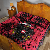 Austria Football Quilt Bed Set 2026 Das Team Black Eagle - Wonder Print Shop